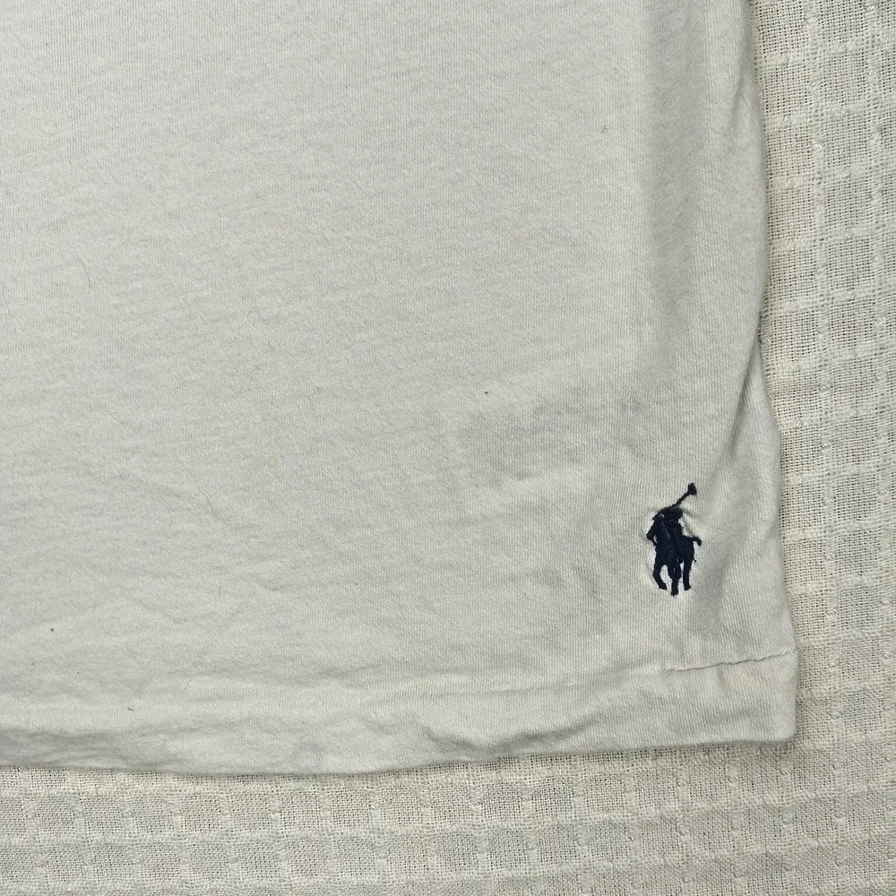 Polo Ralph Lauren Mens 2XLT Off White‎ American Flag Graphic T-Shirt Tall Fit